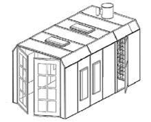 Economy Cross Draft Paint Spray Booth System