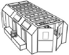 Economy Side Exhaust Paint Spray Booth System